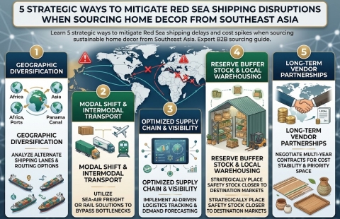 5 Strategic Ways to Mitigate Red Sea Shipping Disruptions When Sourcing Home Decor from Southeast Asia
